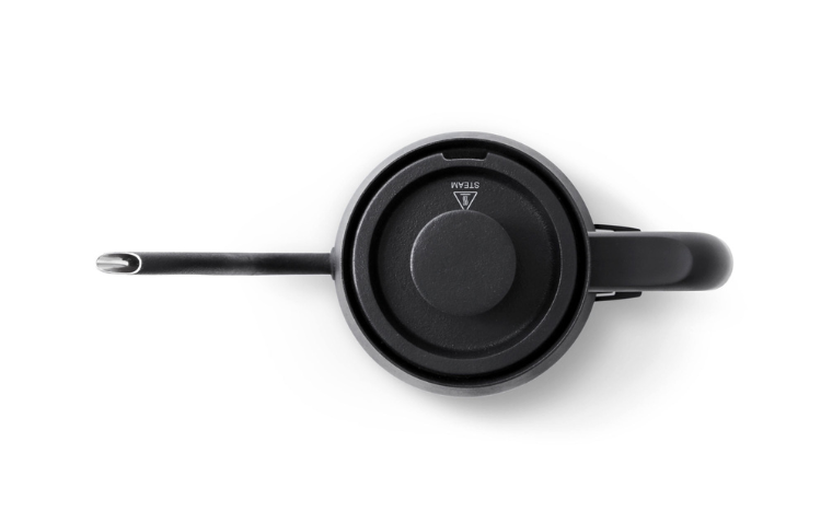 Black the kettle, top view