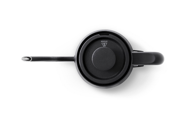 Black the kettle, top view