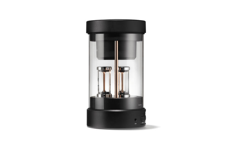 Black the speaker, side view