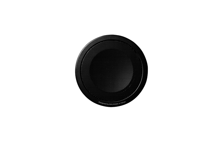 Black the speaker, top view