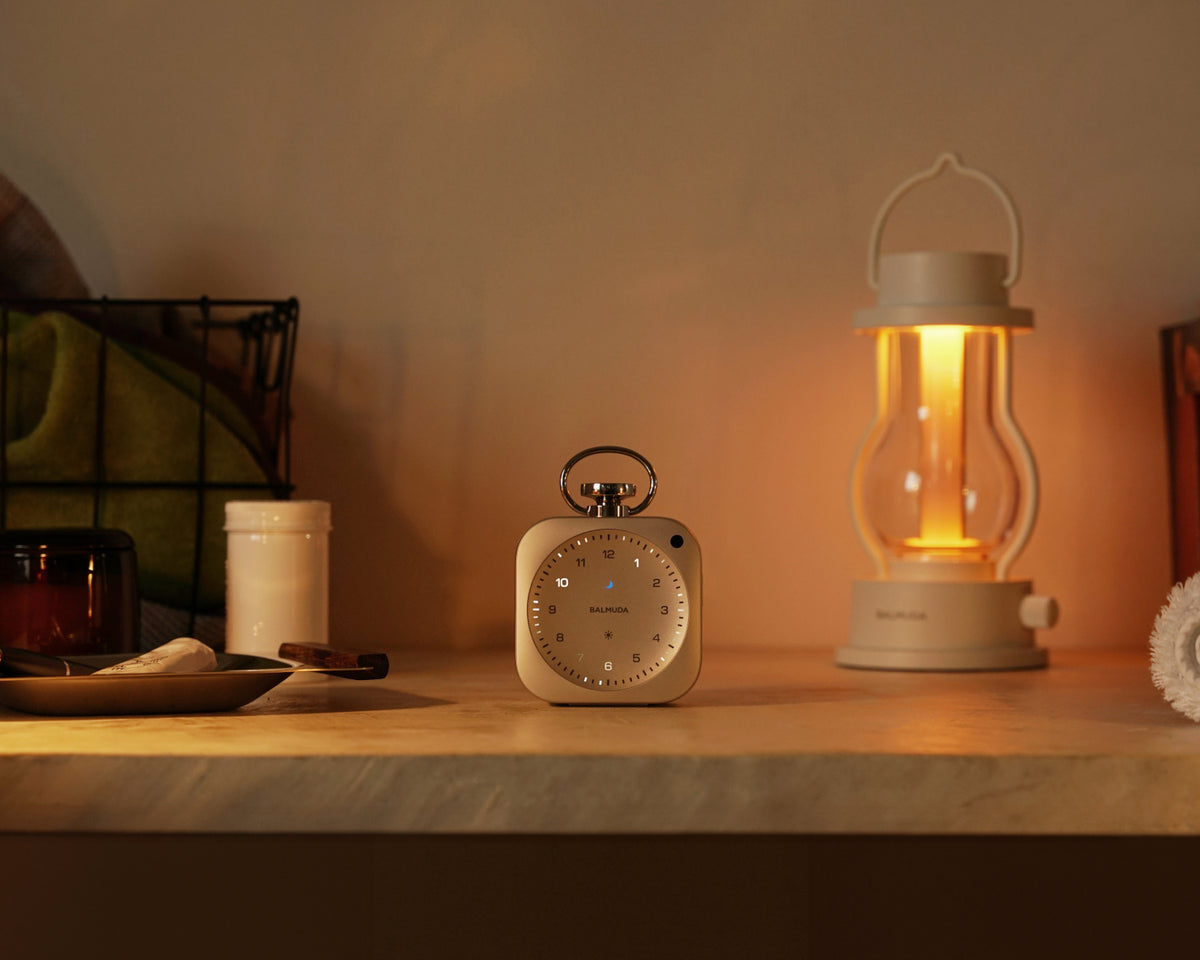 The Clock and the lantern on the counter
