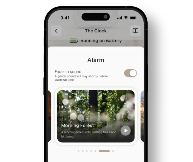 the clock app view