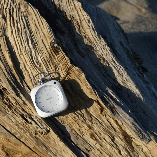 The Clock placed on wood