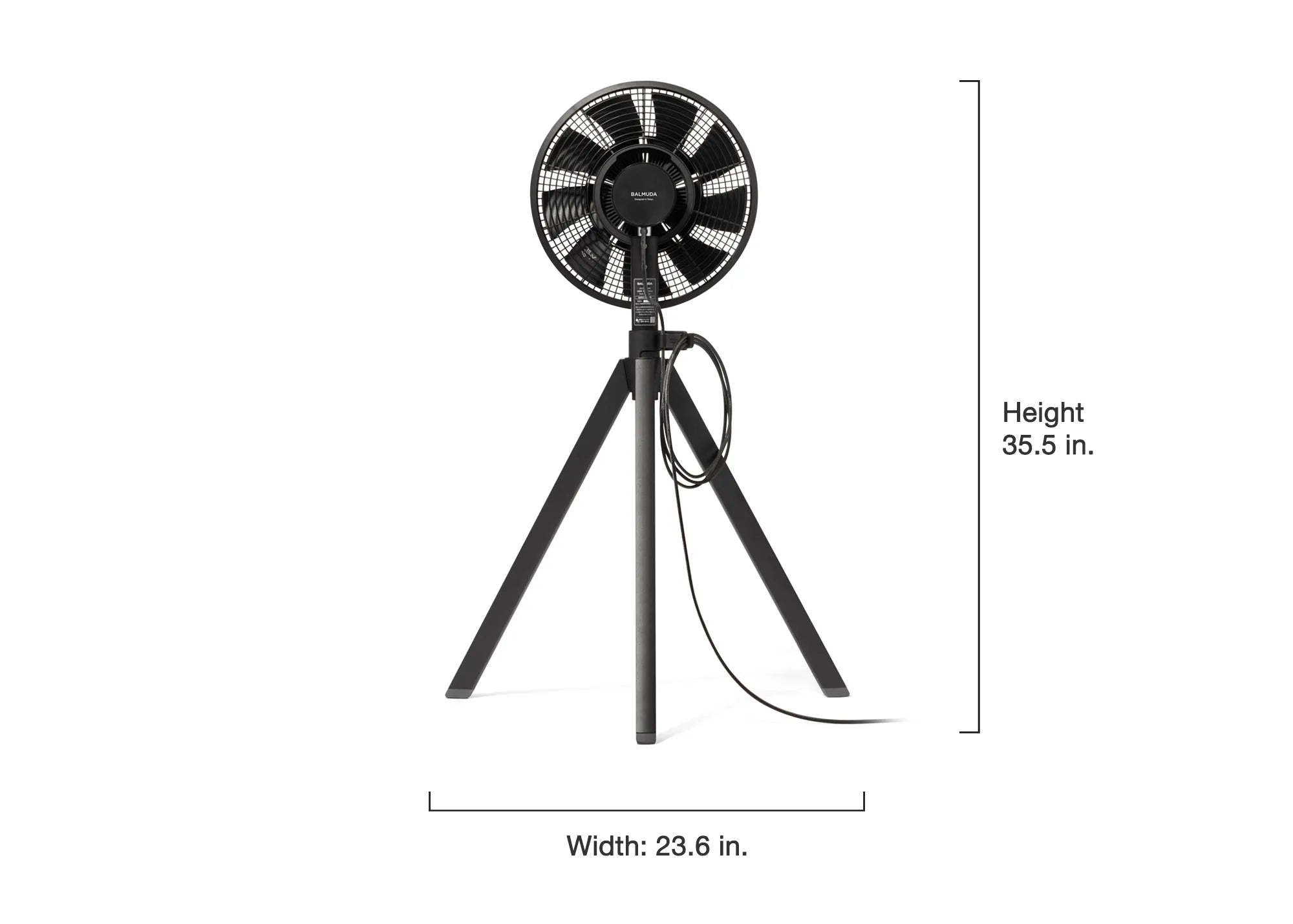 BALMUDA naturewind studio Black back view